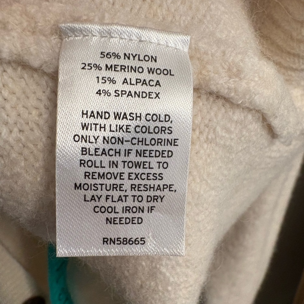 Treasure & Bond Men’s Ivory Alpaca/Merino Wool Button-Front Cardigan Size L NWT - Picture 10 of 10